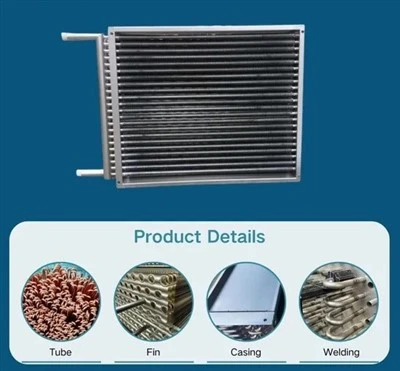 Tube ya Acier Inoxydable ya Kukausa Mupepe ya Kikalulu ya Kuluta Bobine ya Aluminium ya Vapeur